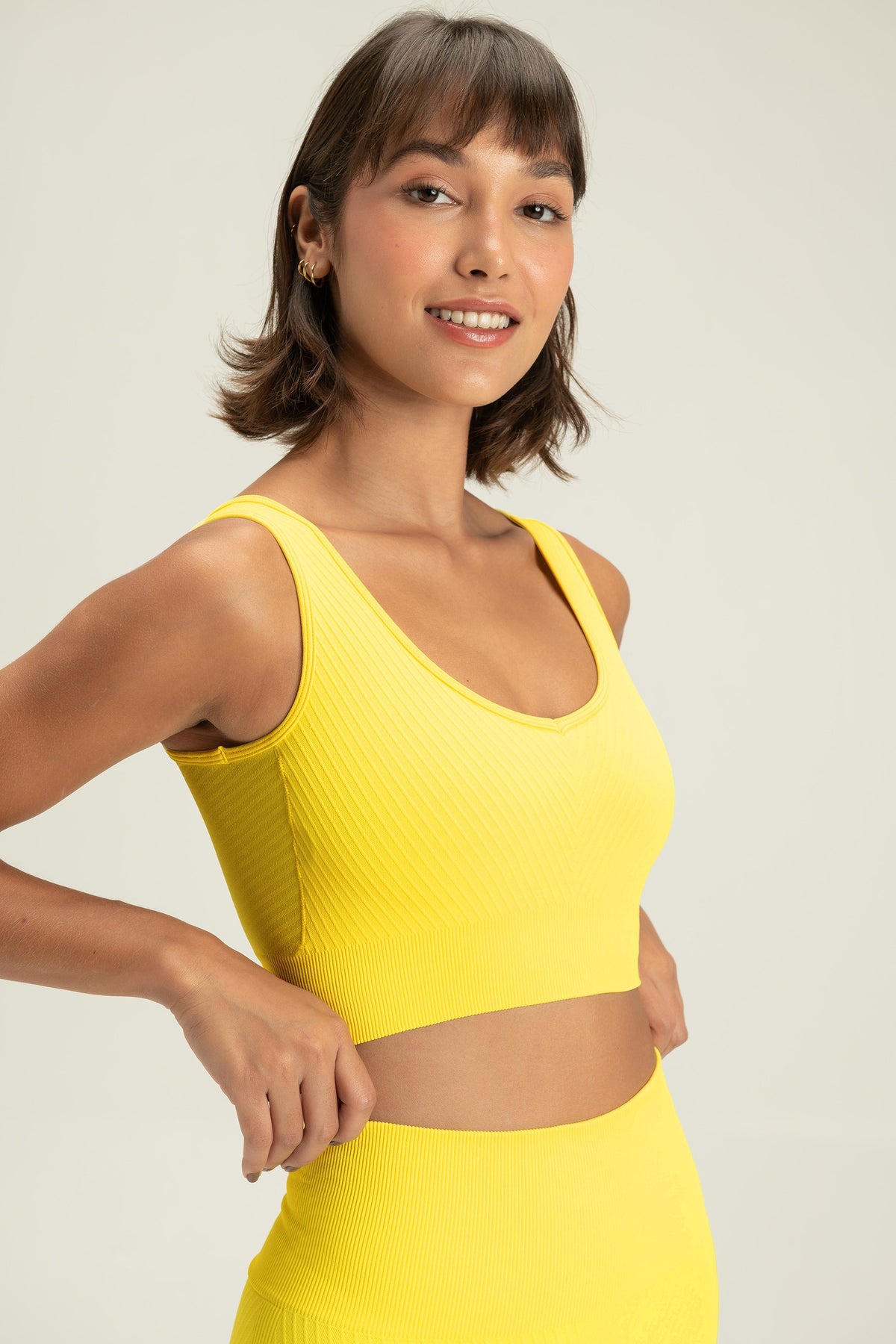 Stripe Seamless Sports Bra